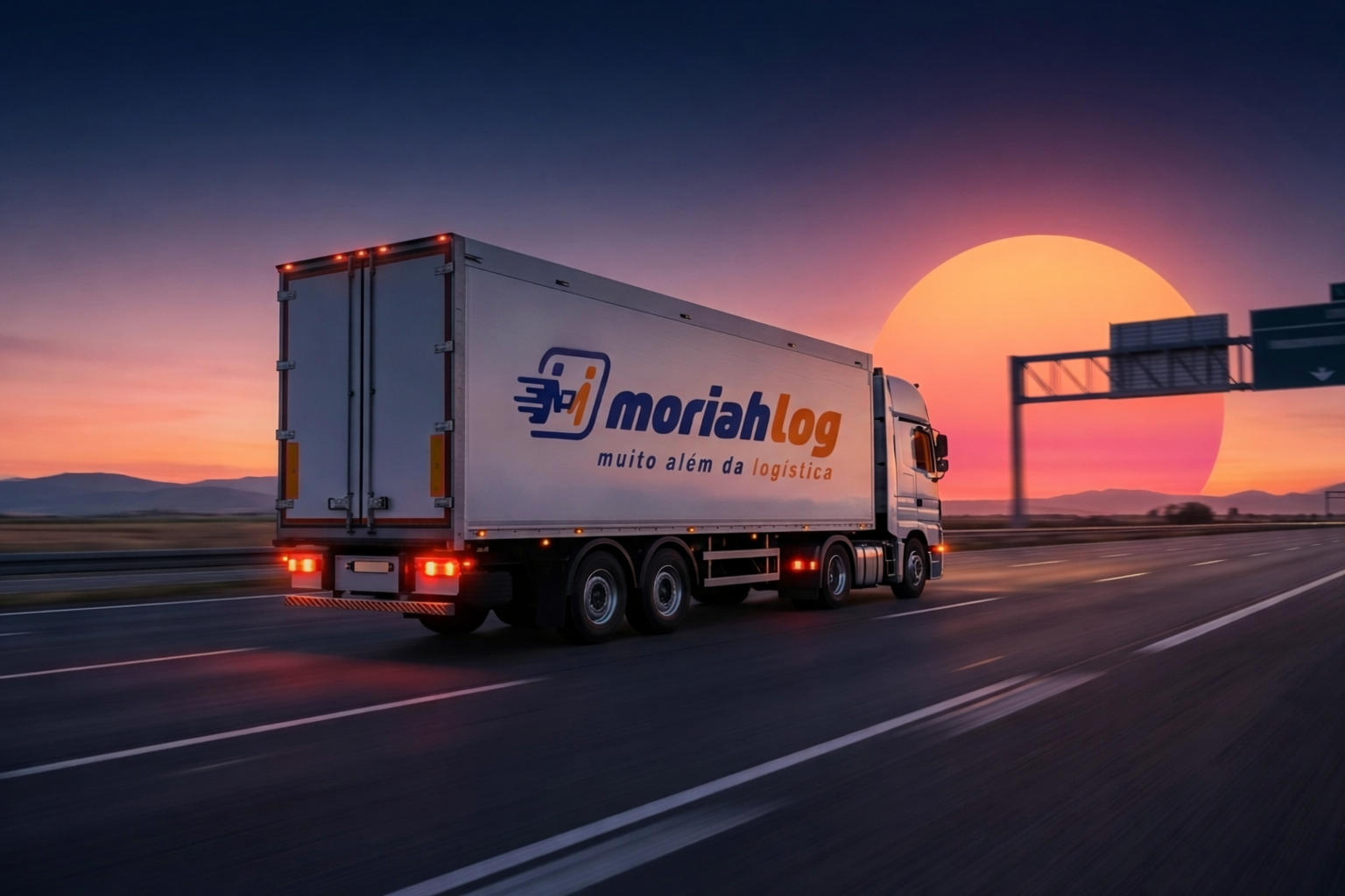 Caminhão da Moriah Log na estrada